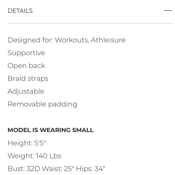 BRAID BACK SPORTS BRA CORAL SIZE M NWT BOMBSHELL - Picture 7 of 10